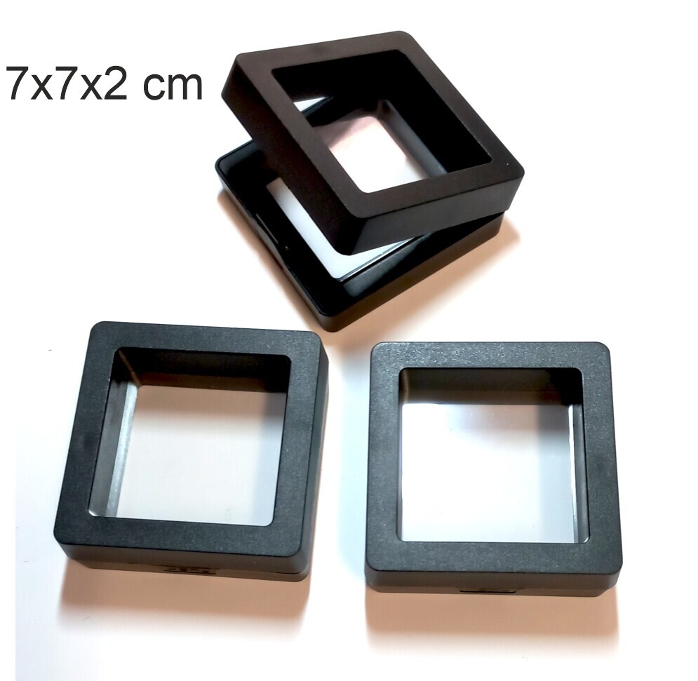 Plastová krabička s pružnou fólií M - černá-průhledná