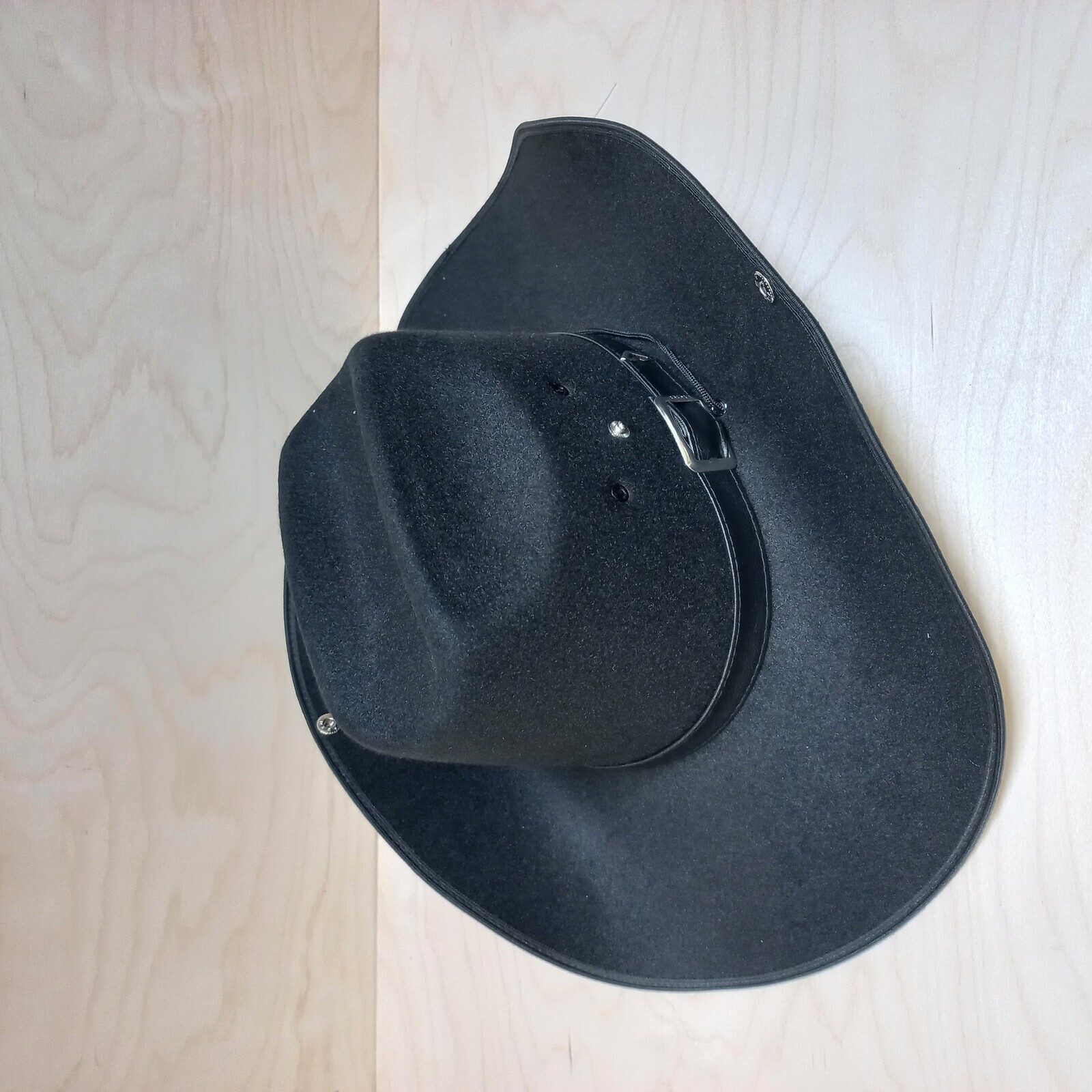 Westernový klobouk z umělého filcu - černý, 57