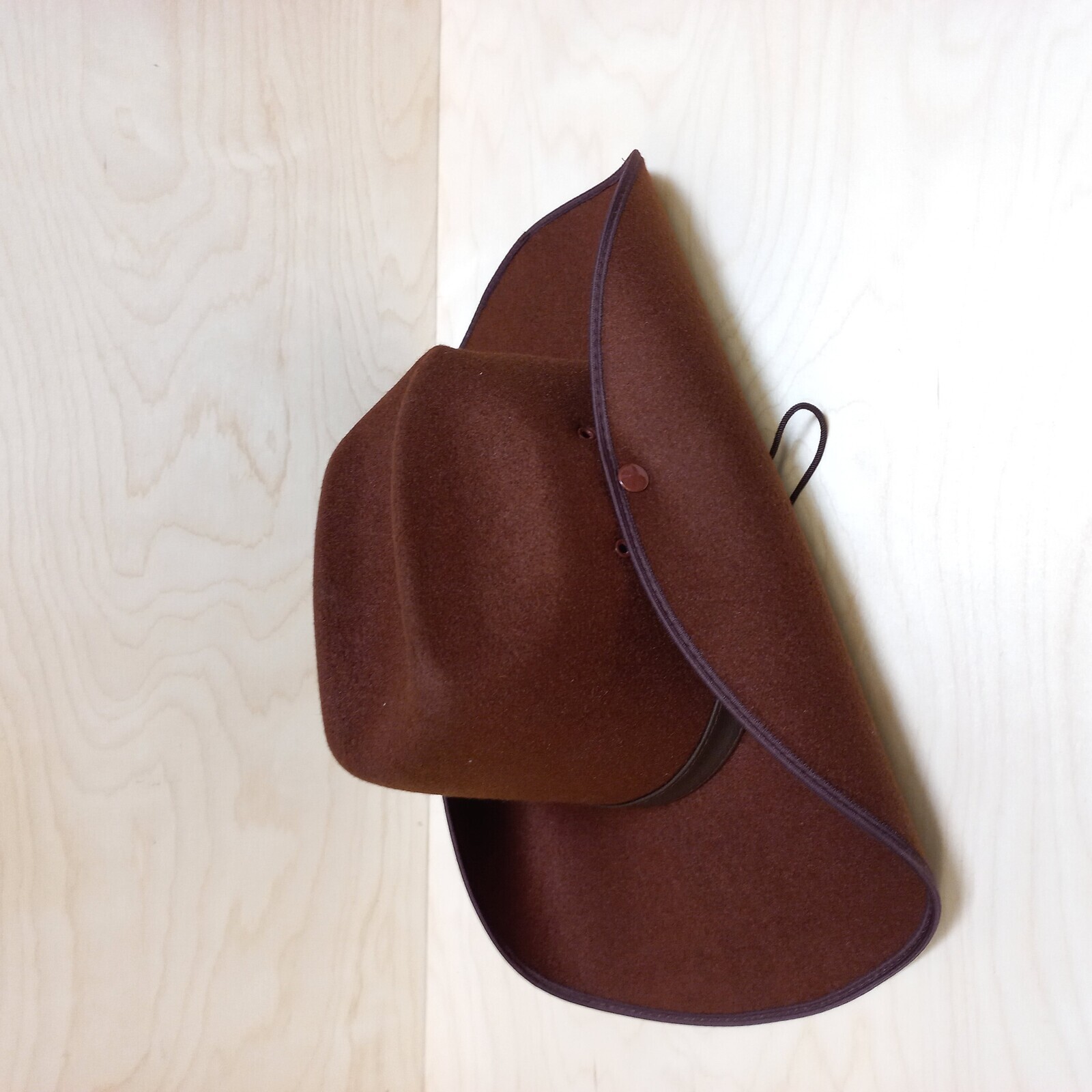 Westernový klobouk z umělého filcu - hnědý, 57