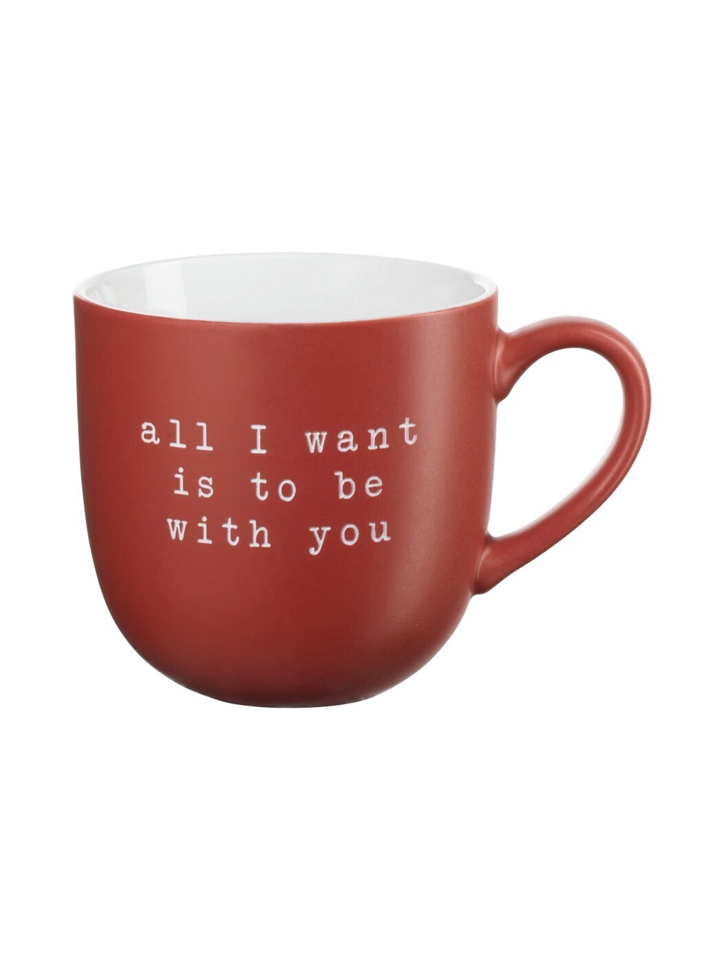 Porcelánový hrnek s uchem 350 ml HEY ASA Selection - červený