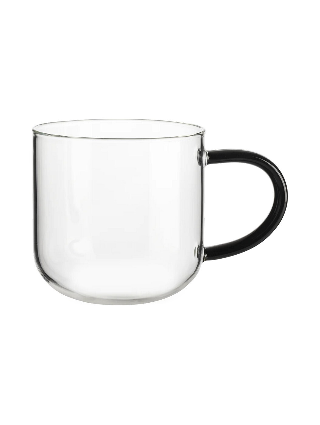 Skleněný hrnek s uchem 400 ml COPPA GLASS ASA Selection - černý