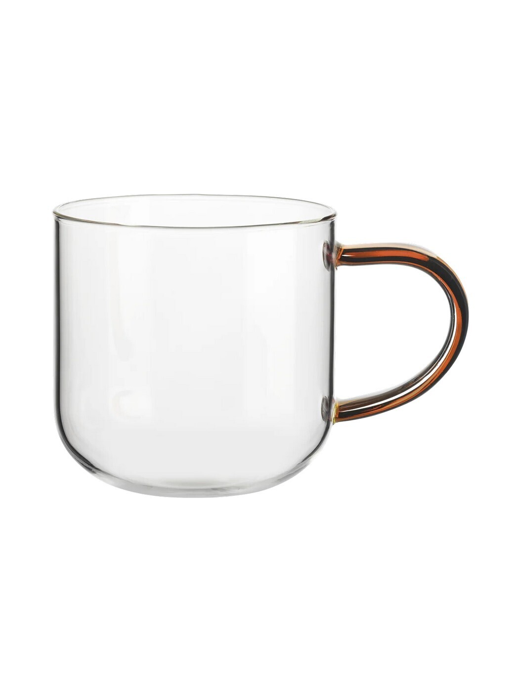 Skleněný hrnek s uchem 400 ml COPPA GLASS ASA Selection - hnědý