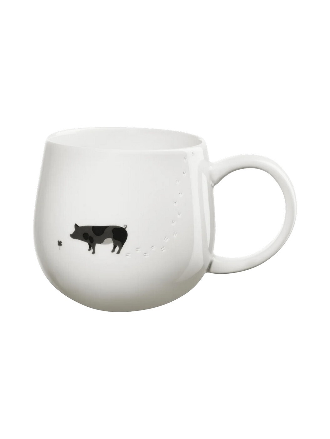 Porcelánový hrnek 400 ml MAGU FOOTPRINTS PIG ASA Selection - bílý