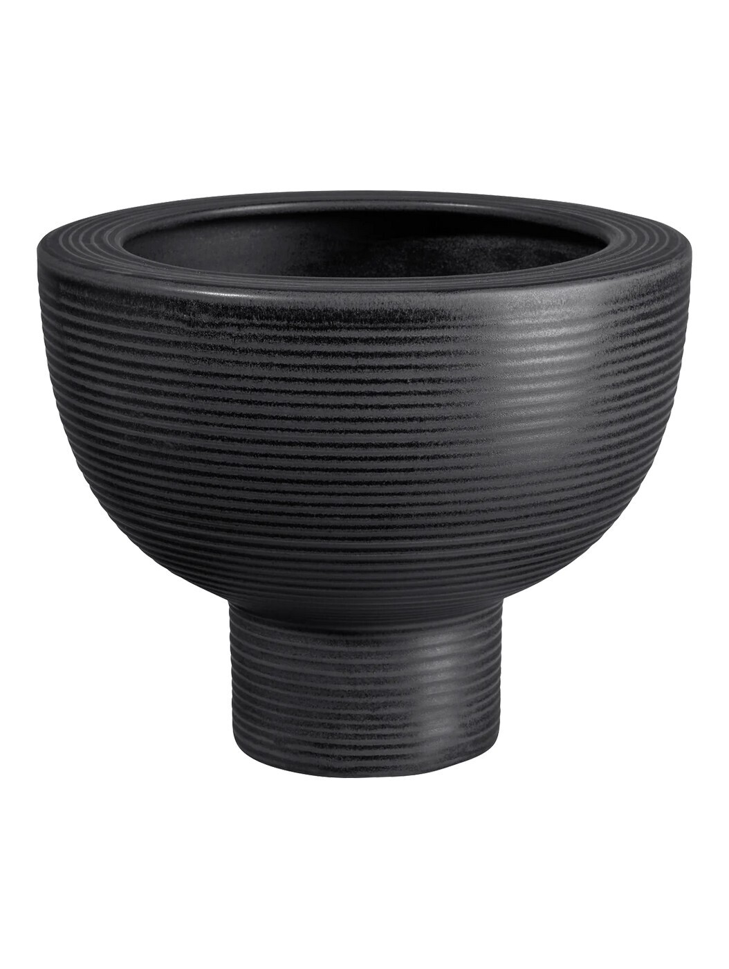 Kameninový květinář výška 20 cm MIDORO ASA Selection - černý