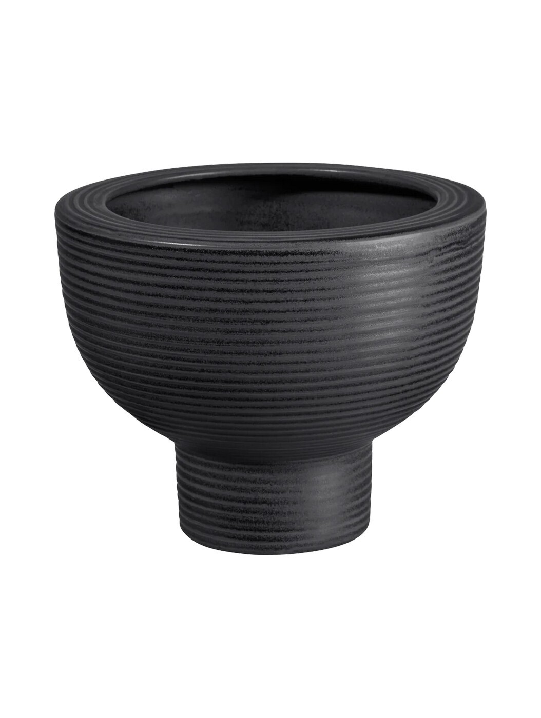 Kameninový květinář výška 15,5 cm MIDORO ASA Selection - černý