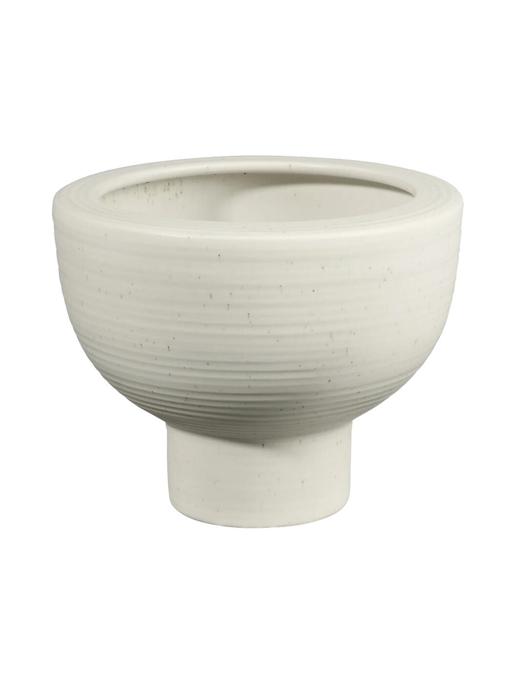 Kameninový květinář výška 15,5 cm MIDORO ASA Selection - bílý