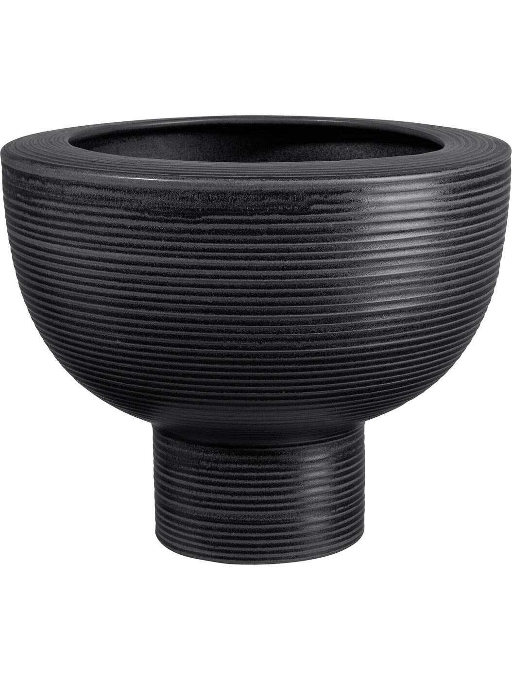 Kameninový květinář výška 24 cm MIDORO ASA Selection - černý