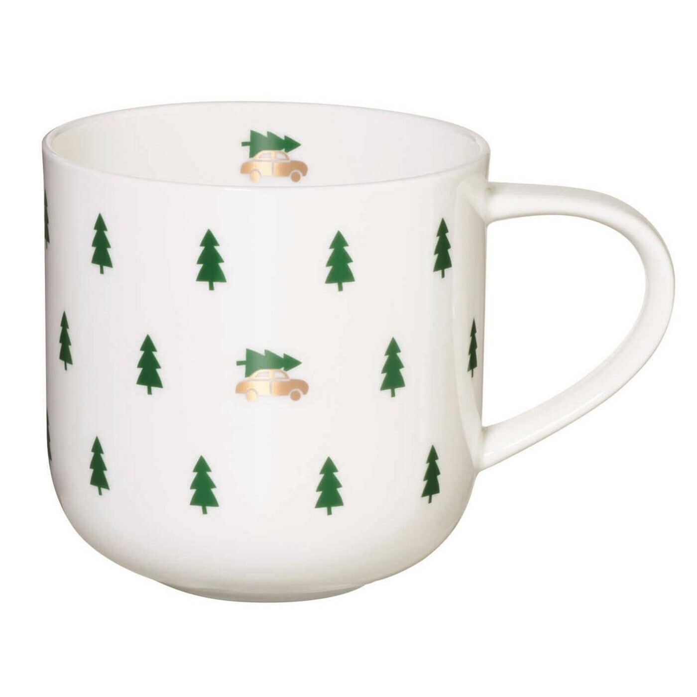 Porcelánový hrnek s uchem 400 ml COPPA ASA Selection - bílý, zelený