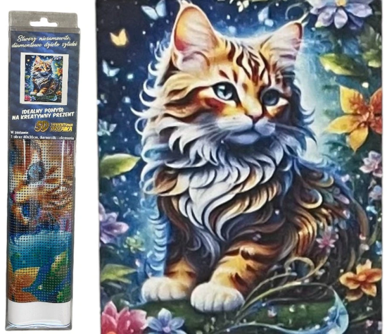 Norimpex Diamantový obrázek - Kočka - 30 x 40 cm - 2000926