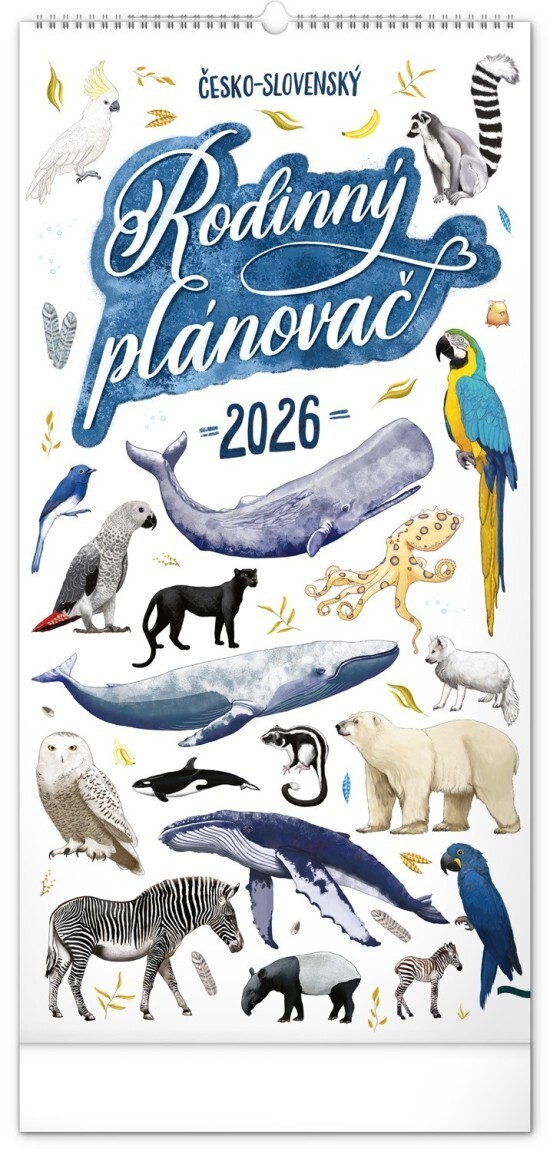 Presco group Plánovací rodinný kalendář 2026 - Animalium - PGN-35775-L - Presco group Rodinný Rodinný