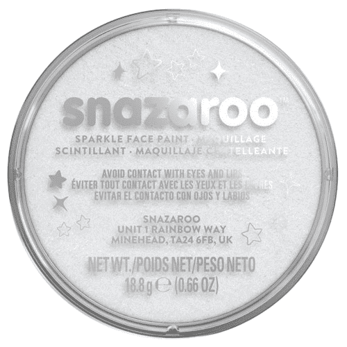 Snazaroo Barva na obličej Snazaroo - třpytivá bílá - 18 ml - 1118001