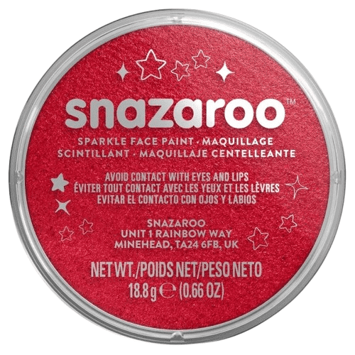 Snazaroo Barva na obličej Snazaroo - třpytivá červená - 18 ml - 1118550