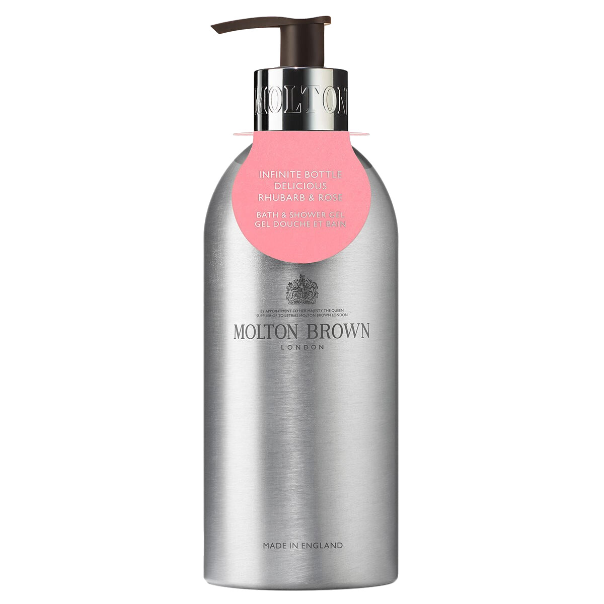 Molton Brown Koupelový a sprchový gel Infinite Bottle Delicious Rhubarb & Rose (Bath & Shower Gel) 400 ml