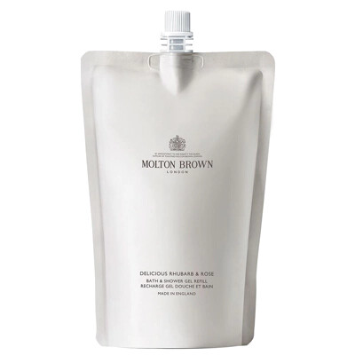Molton Brown Náhradní náplň pro sprchový gel Delicious Rhubarb & Rose (Bath & Shower Gel Refill) 400 ml