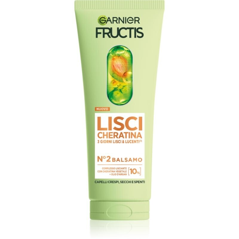 Garnier Fructis Lisci Cheratina výživný kondicionér pro posílení a lesk vlasů 200 ml