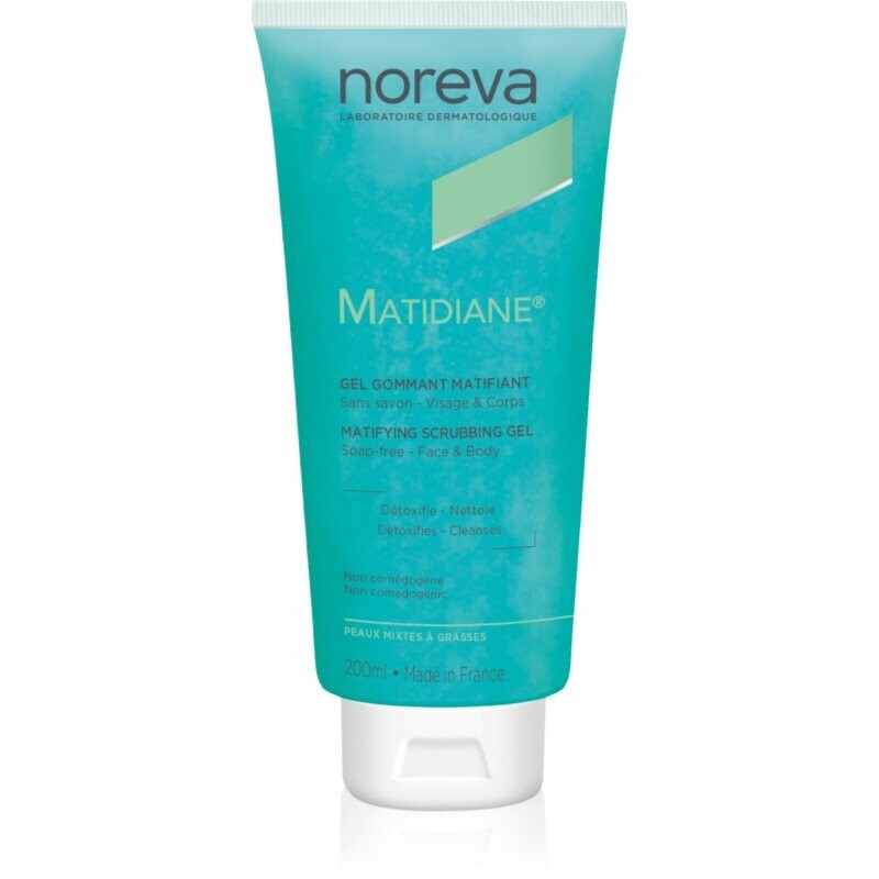 Noreva Matidiane Matifying Scrubbing Gel čisticí peelingový gel pro mastnou a problematickou pleť 200 ml