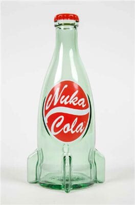 DEVplus | Fallout - skleněná lahev a víčka Nuka Cola Clear (Bottle Series) 19 cm