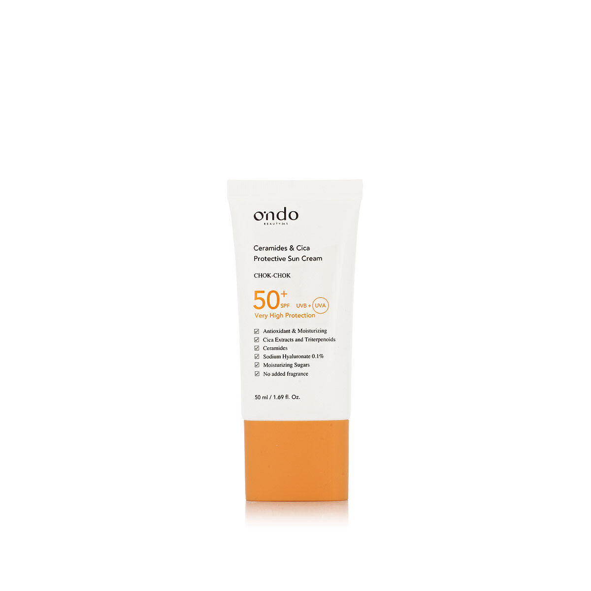 Ondo Beauty 36.5 CHOK-CHOK Ceramides & Cica Protective Sun Cream SPF50+ opalovací krém na obličej 50 ml unisex