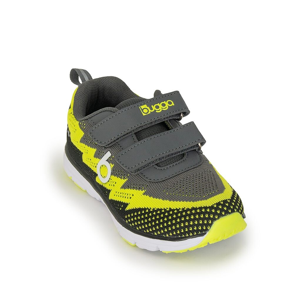Dětské lehké sportovní tenisky BUGGA HONE Gray/Yellow/Black - 27