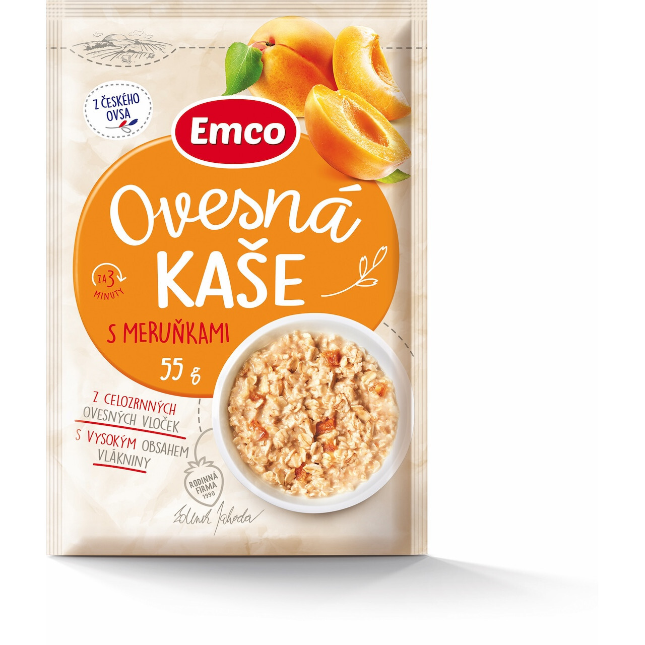 Kaše Emco Ovesná kaše s meruňkami 55g