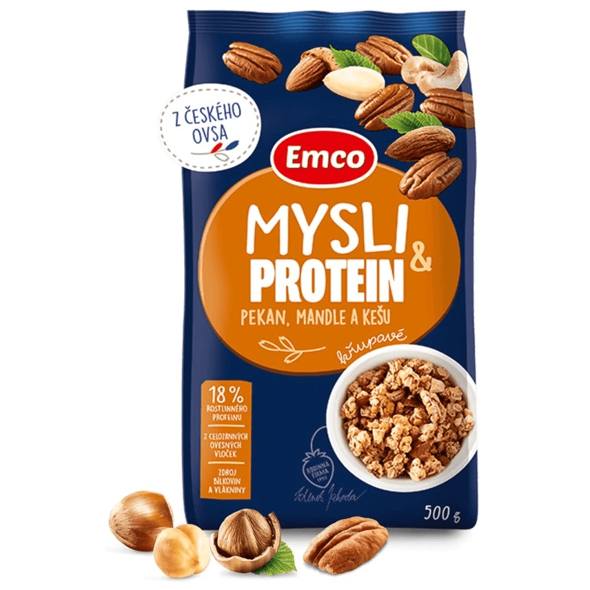 Müsli Emco Protein mysli pekan/mandle/kešu 500g
