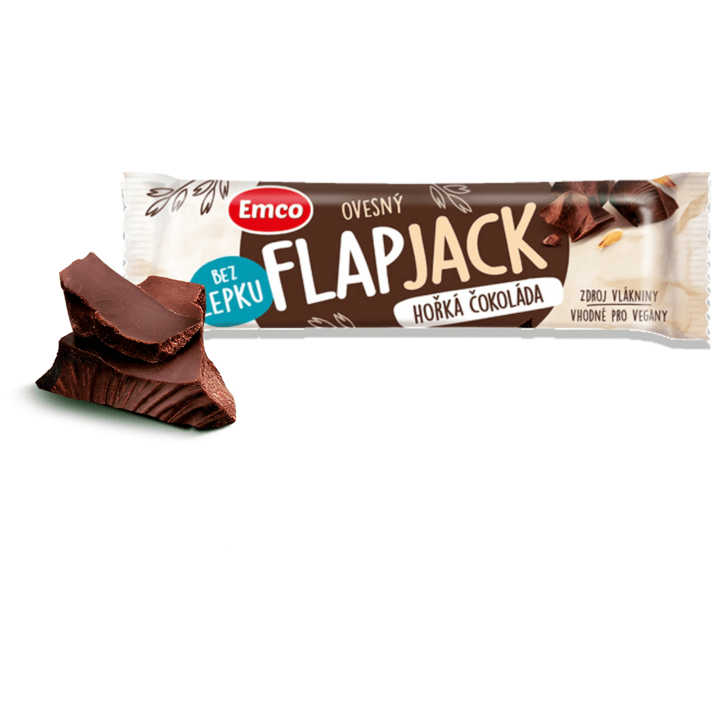 Tyčinka Emco Flapjack hořká čokoláda 45 g