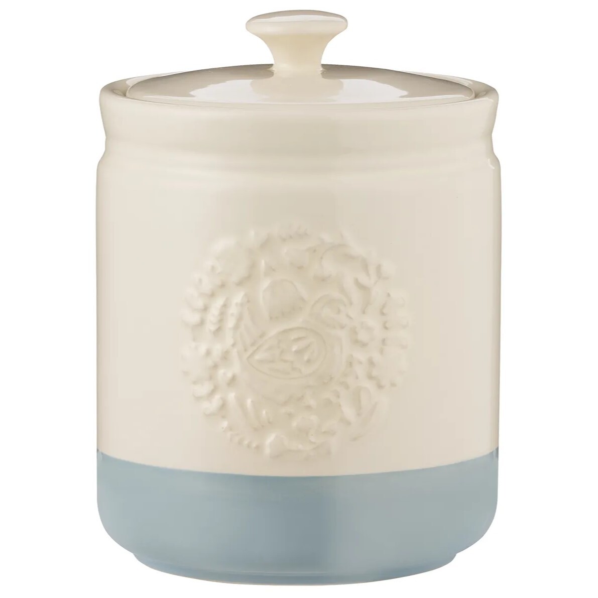 Dóza na potraviny HOME TO ROOST 1 l, krémová / modrá, kamenina, Mason Cash