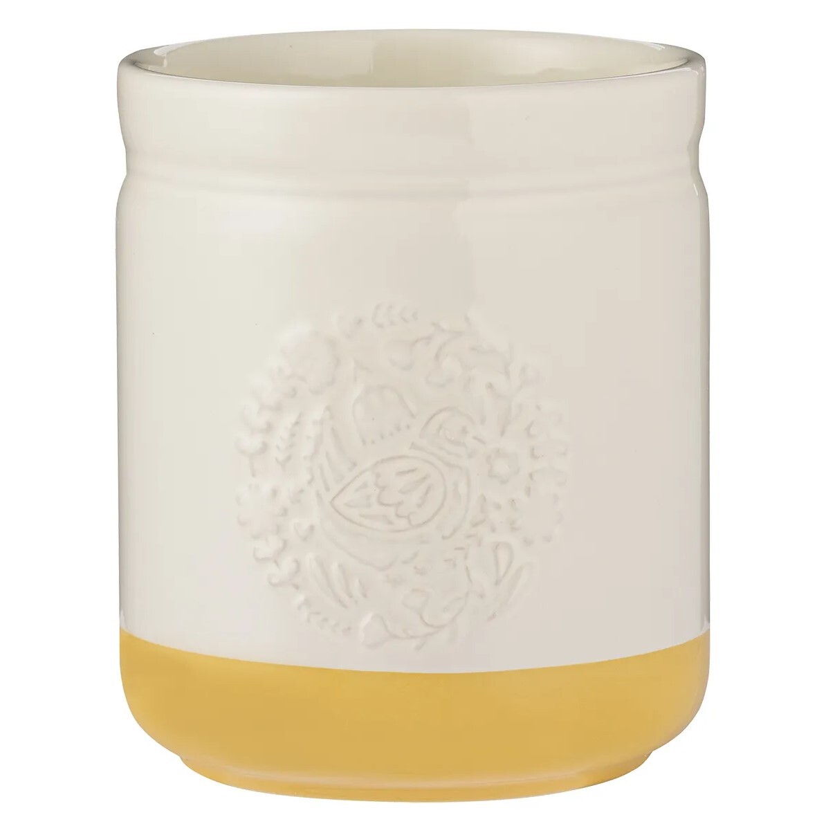 Stojan na kuchyňské náčiní HOME TO ROOST 15 cm, krémová / žlutá, kamenina, Mason Cash