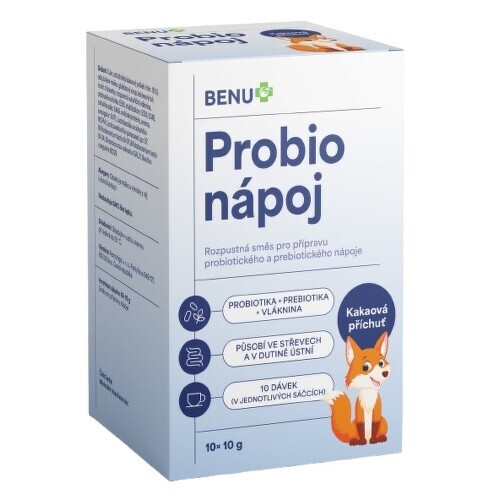 BENU Probio nápoj kakaová příchuť 10x10g
