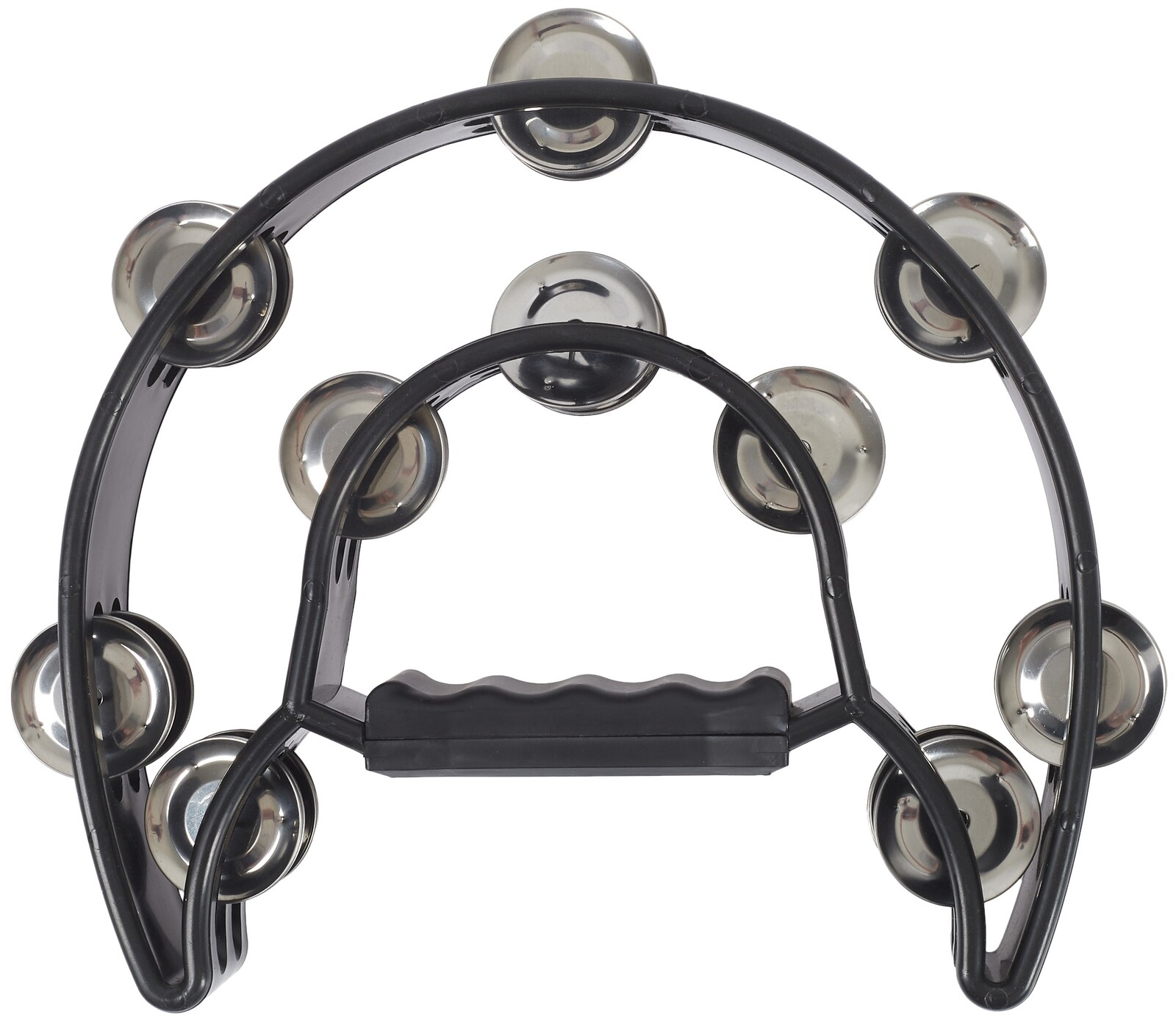 Cega Double Row Tambourine Black