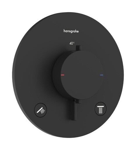 Sprchová a vanová baterie Hansgrohe Ecostat Comfort S bez podomítkového tělesa matná černá 33715670