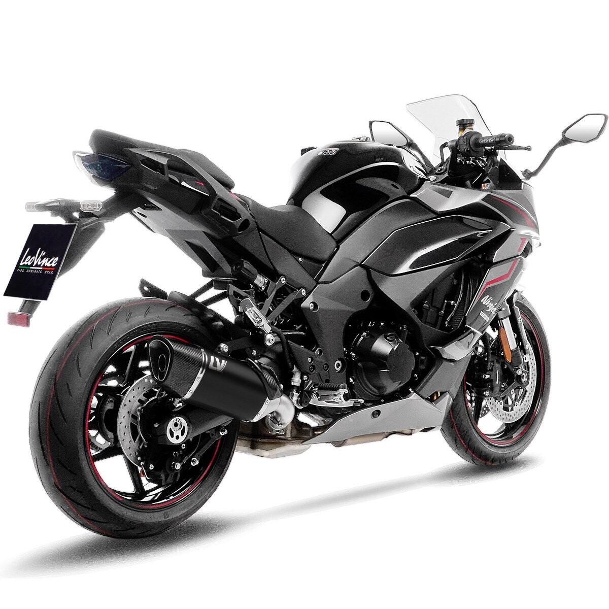 LeoVince LV-14 R Black Edition Slip-on Kawasaki NINJA 1000 SX/TOURER (20-24)