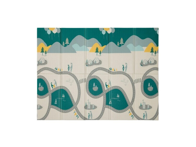 LALALU Podložka na hraní kempová skládací Arctic Friends 200x150 cm