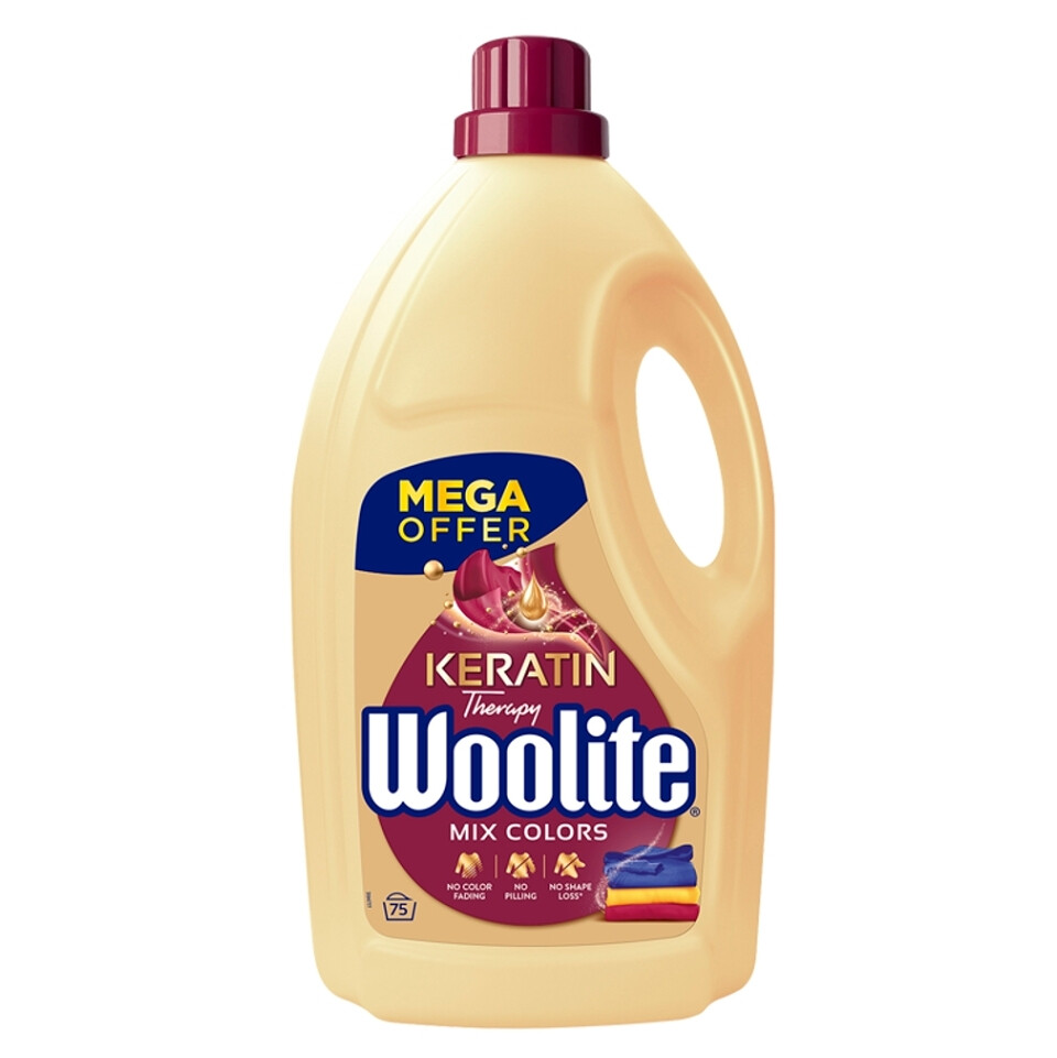 WOOLITE Keratin Therapy Color Tekutý prací přípravek 75 praní 4,5 l, poškozený obal