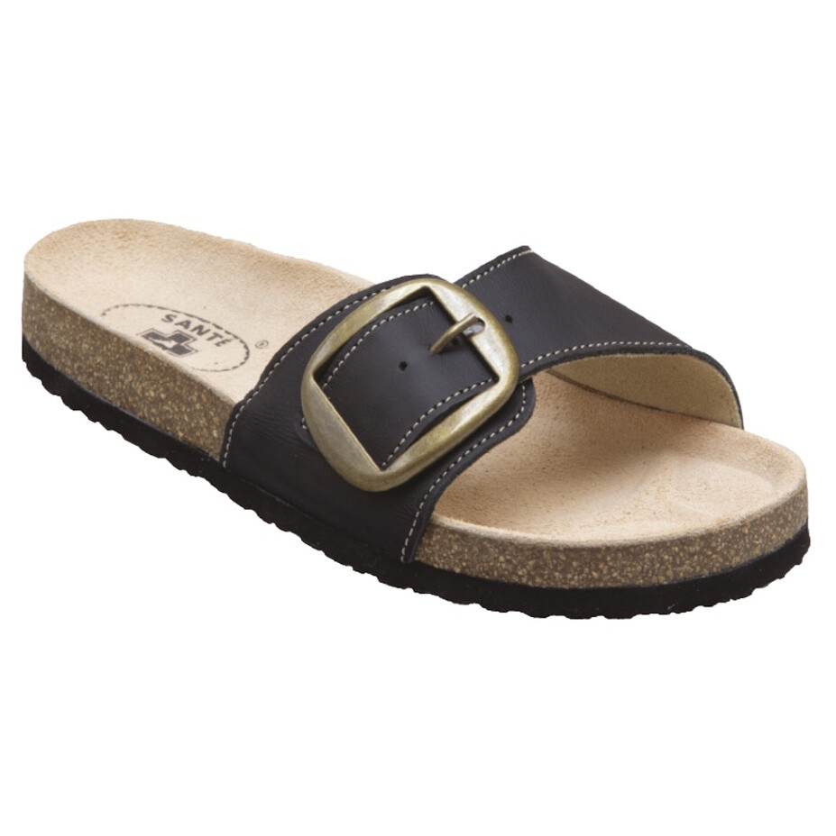 SANTÉ Dámské zdravotní korkové pantofle černé 1 pár, Velikost obuvi: 37