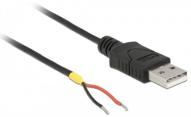 Delock USB kabel USB 2.0 USB-A zástrčka, Otevřené konce kabelu 1.50 m černá 85664