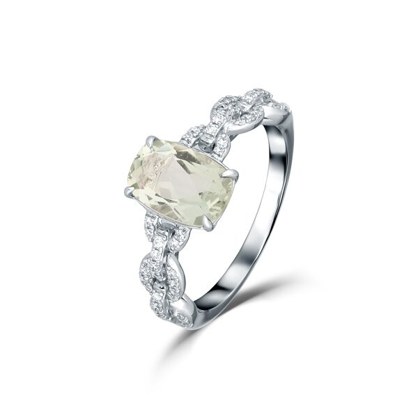 Prsten se zeleným ametystem 324-957-GA56 59-3.05g