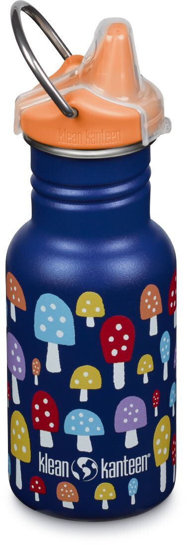 Dětská nerezová lahev Klean Kanteen Kid Classic Narrow w/Sippy Cap - Mushrooms 355 ml