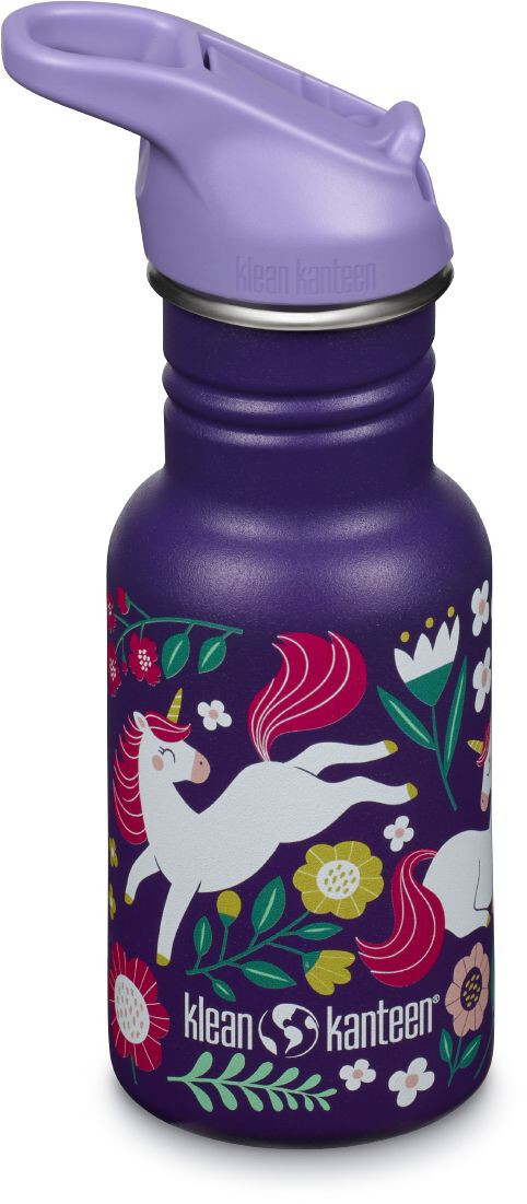 Dětská nerezová lahev Klean Kanteen Kid Classic Narrow 12oz - Leaping Unicorns 355 ml