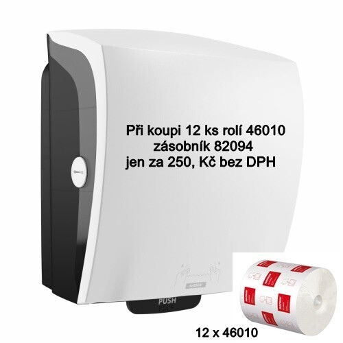 AKCE Zásobník papírových ručníků KATRIN 82094 plus 2x6 rolí 97425 (náhrada za 46010) EG991