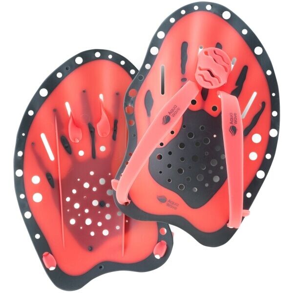 AQUAWAVE SHPOON Plavecké packy, červená, velikost