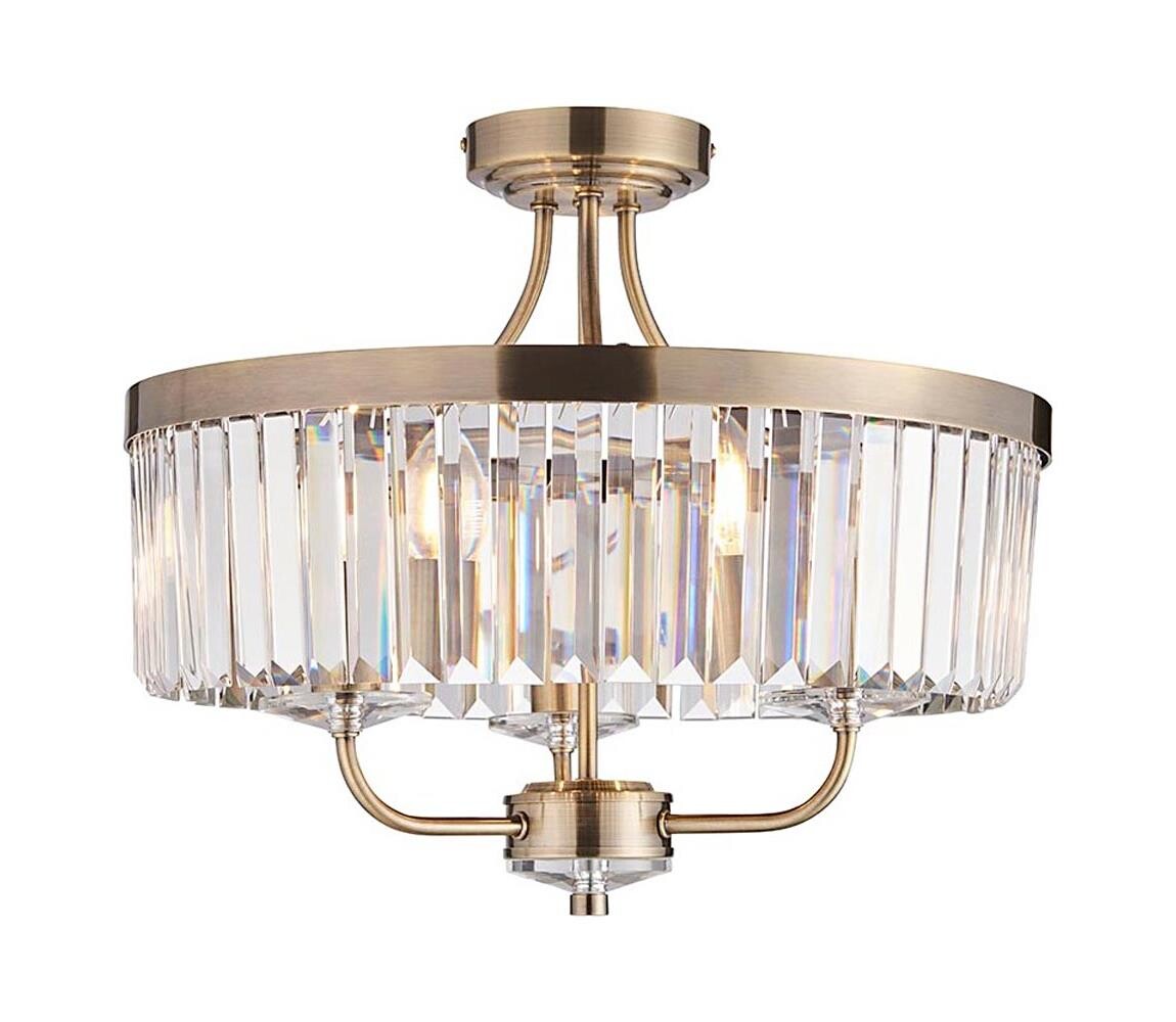 Endon Endon 102506 - Přisazený lustr CHESTERFIELD 3xE14/6W/230V pr. 45 cm mosaz