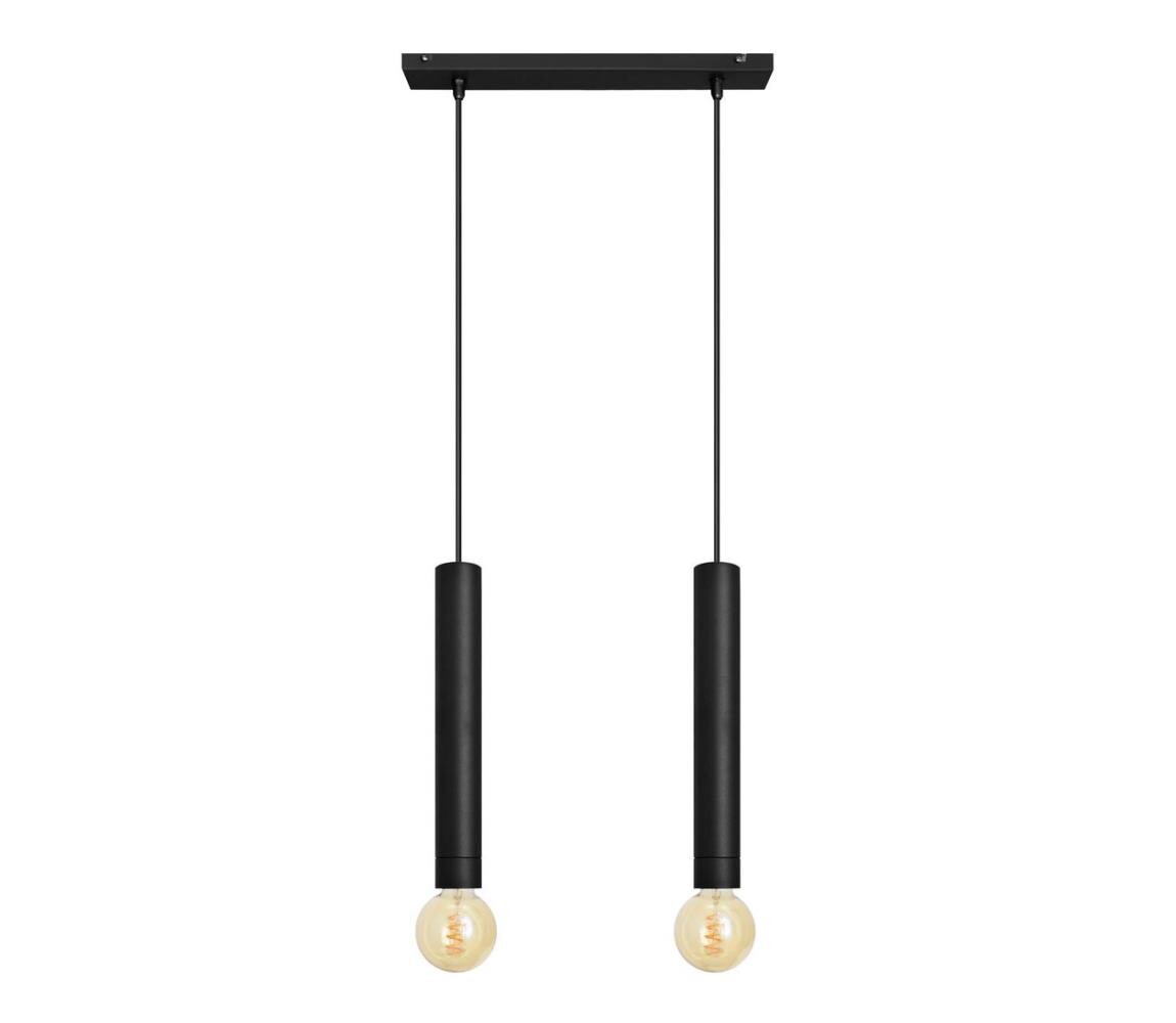 Lustr na lanku TUBA 2xE27/15W/230V černá