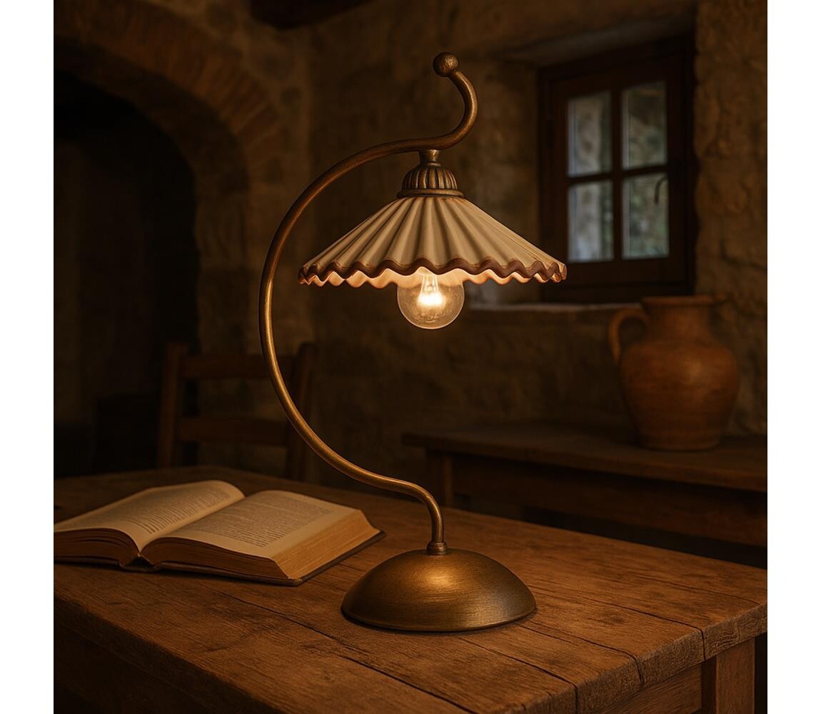 ONLI ONLI - Stolní lampa ROSINA 1xE14/6W/230V bronzová