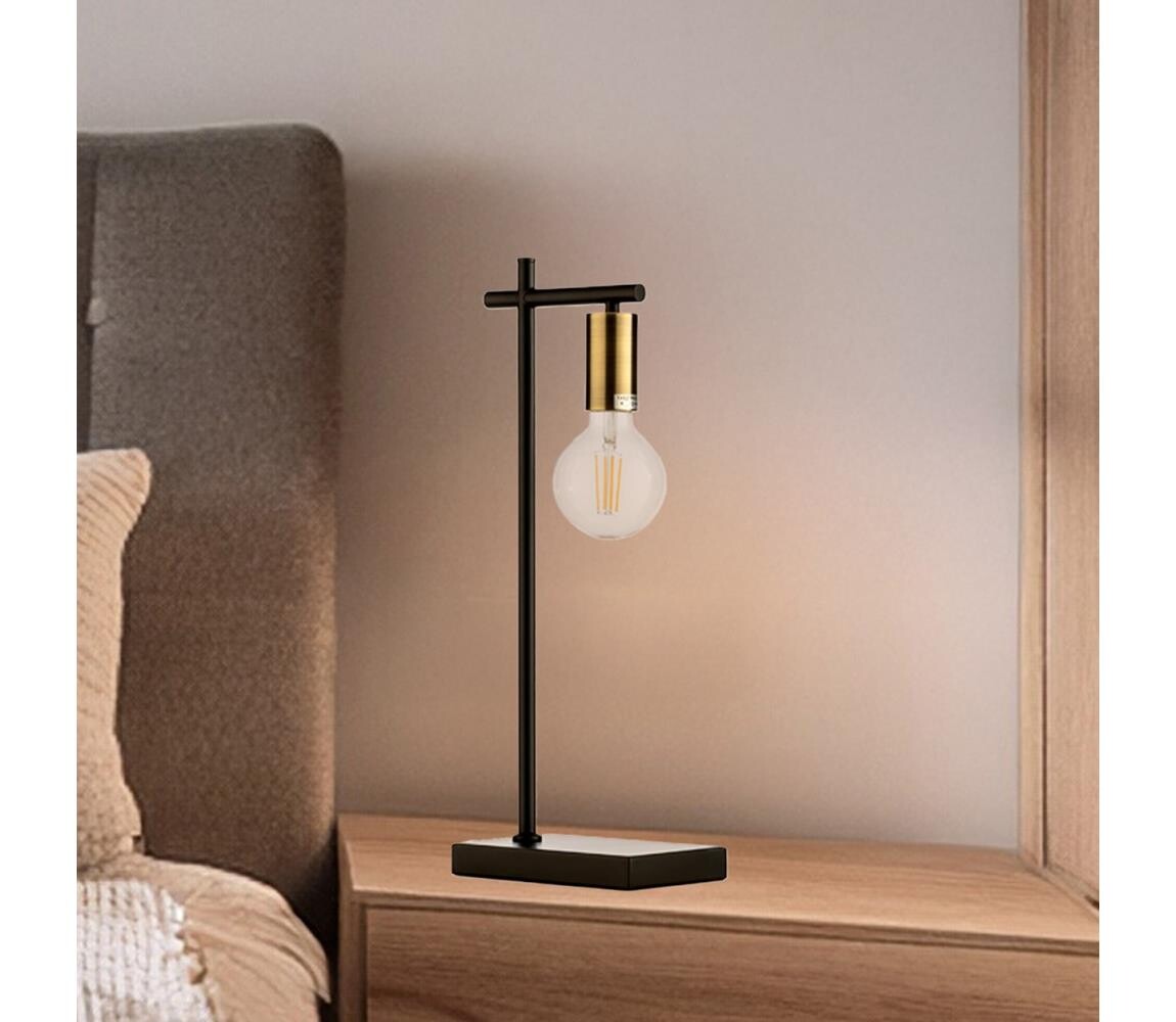 ONLI ONLI - Stolní lampa CROSS 1xE27/22W/230V černá/mosaz