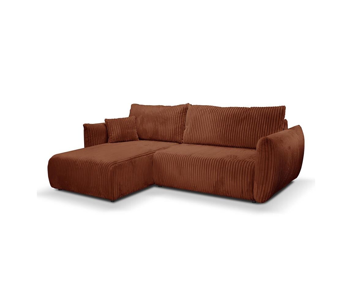 Univerzální rozk. rohová sedací souprava s úložným prostorem do L FRIDA hnědá