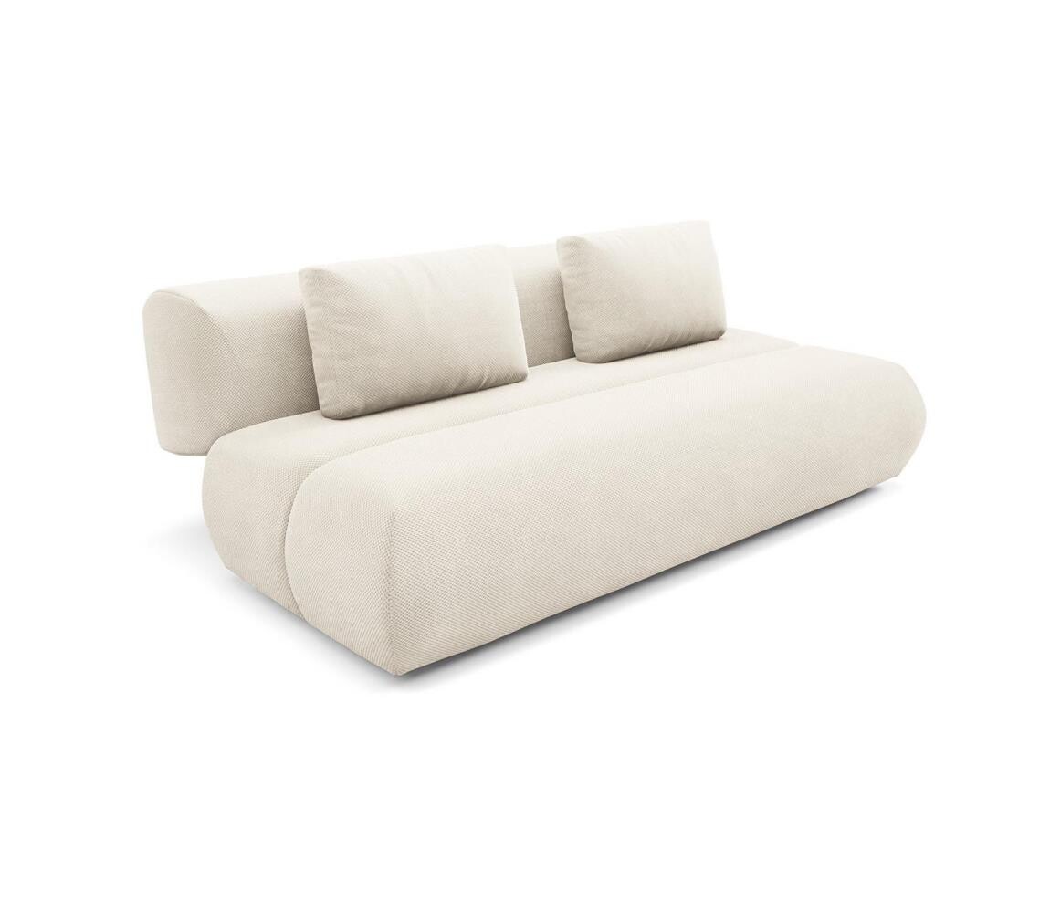 Rozkládací třímístná pohovka FANO krémová