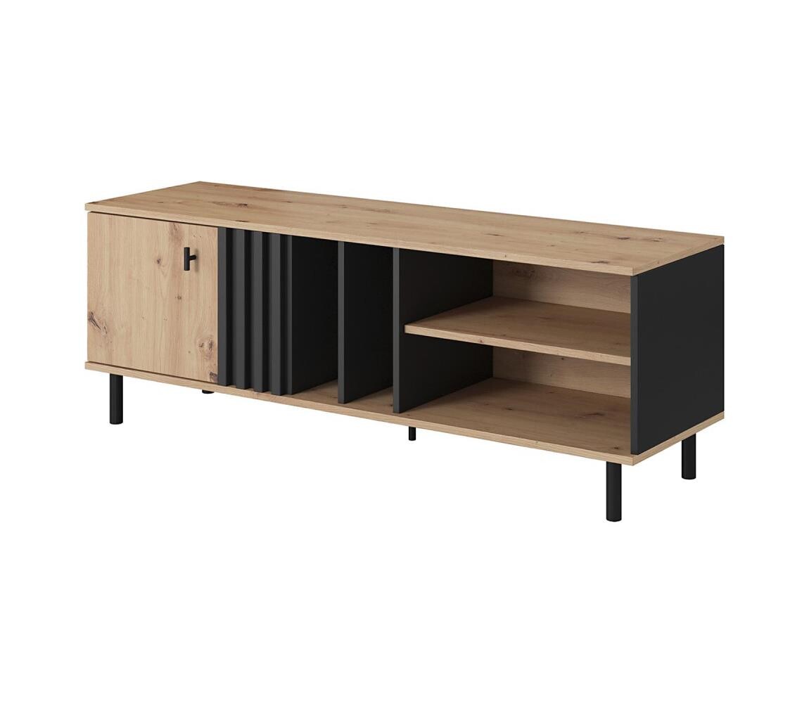 Televizní stolek BADIA dub/antracit