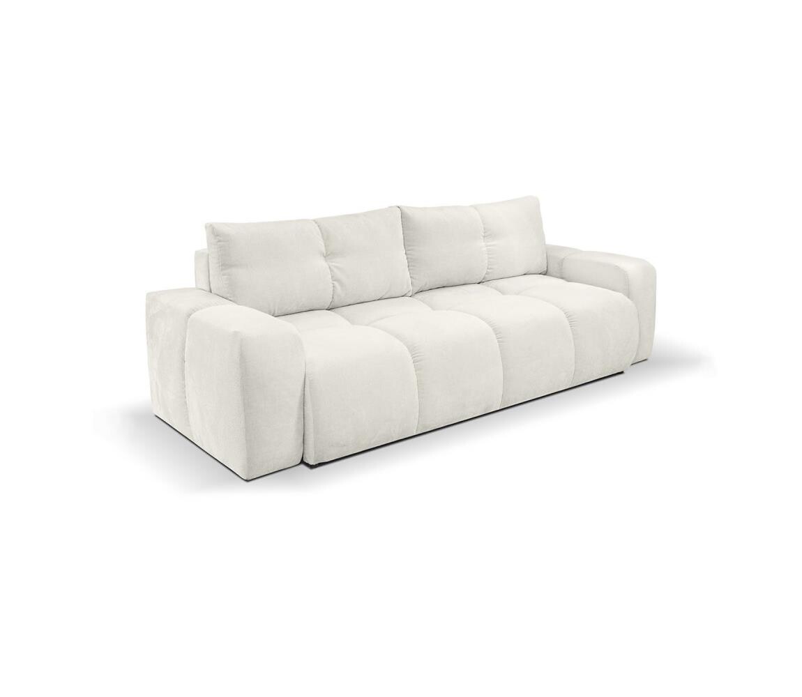 Rozkládací čalouněná třímístná pohovka s úložným prostorem ALMADA béžová