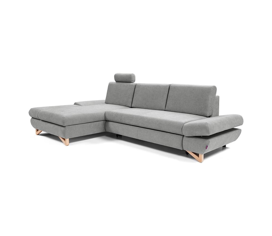 Rozk. rohová čalouněná sedací souprava s úložným prostorem do L AVESTA levá šedá